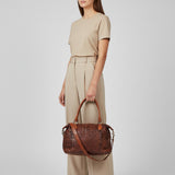 Spaghetti Western Swc182Cg Tote Vintage Handmade Drum Dyed Genuine European Cowhide Leather Women Bag Western Handbag Purse