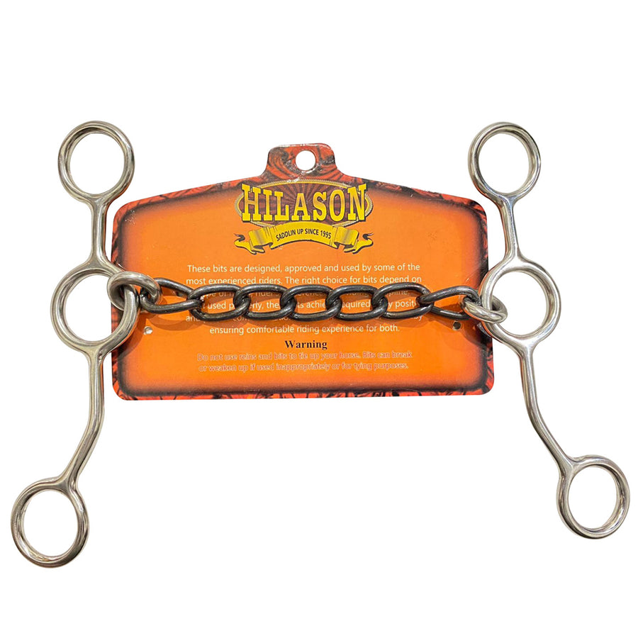 BAR H EQUINE Cow Horse Junior Gag bit with Chain Sweet Iron Stainless Steel - Uhorse