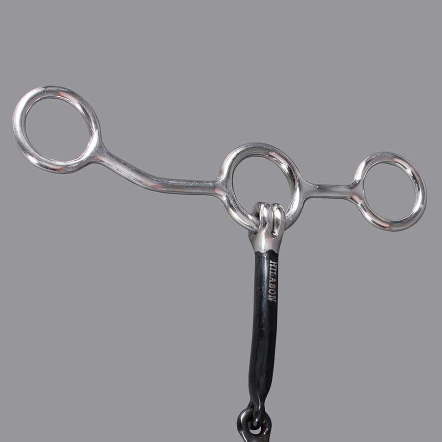 HILASON Junior Cow Gag Bit with Snaffle Mouth Stainless Steel
