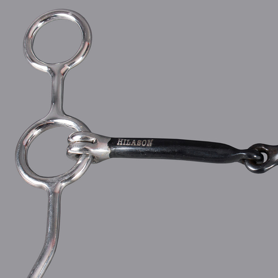 HILASON Junior Cow Gag Bit with Snaffle Mouth Stainless Steel
