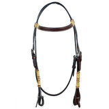 Bar H Equine Western Horse Rawhide Genuine American Leather Headstall - Uhorse