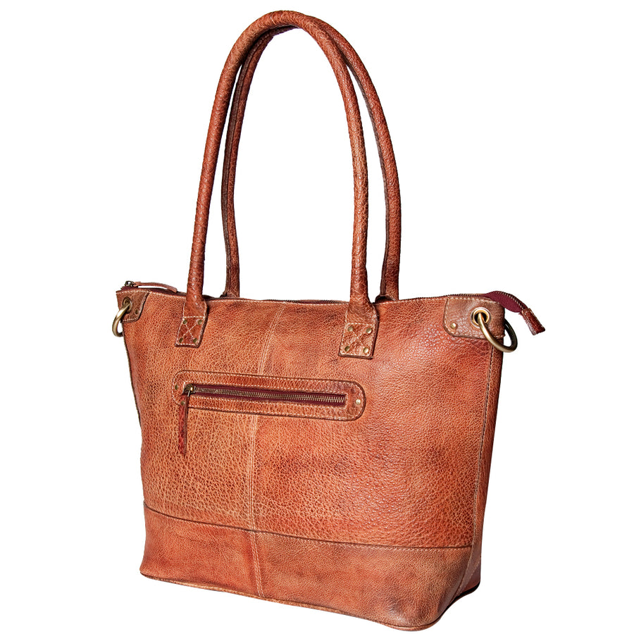Never Mind Nmbgz120D Tote Vintage Handmade Genuine Cowhide Leather by Hilason – Cowboy and equestrian accessories