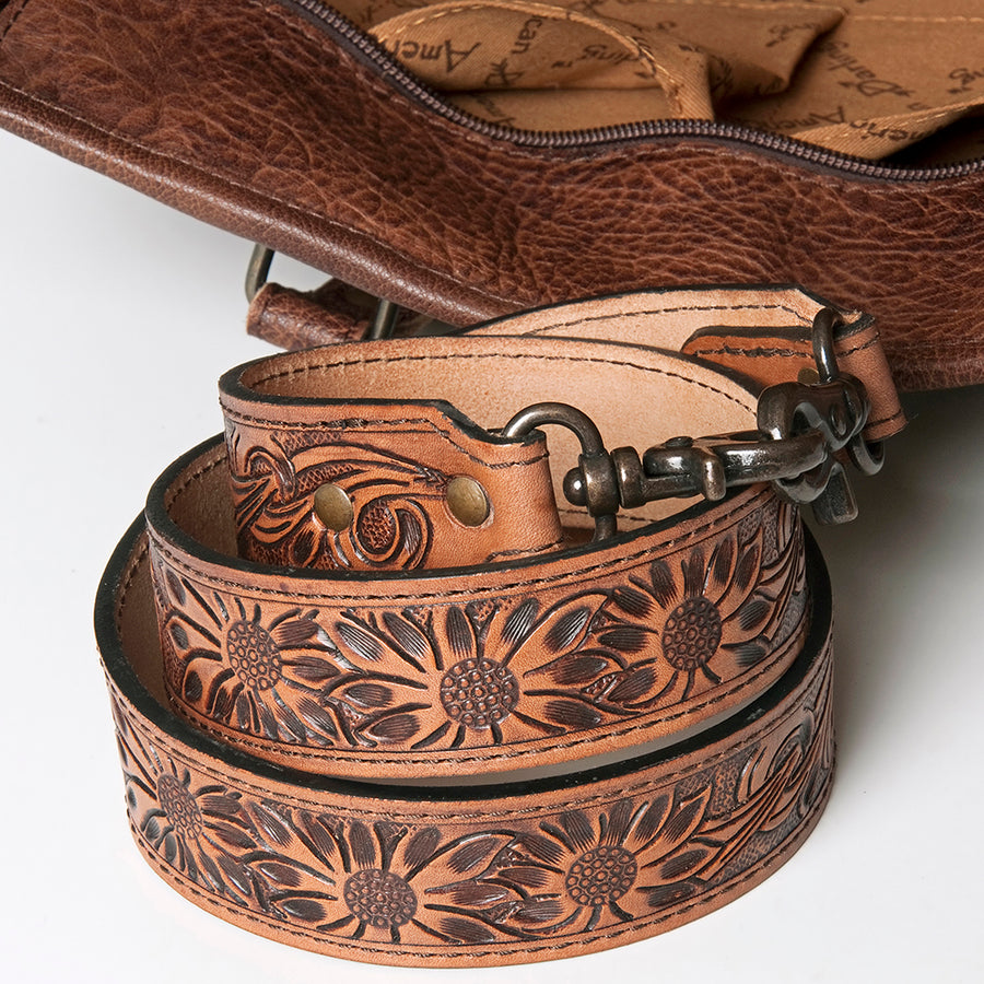 American Darling Briefcase Hand Tooled Hair On Genuine Leather Western Women Bag Handbag | for Cute Laptop