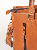 American Darling Briefcase Hand Tooled Hair On Genuine Leather Western Women Bag Handbag | for Cute Laptop