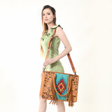 American Darling Briefcase Hand Tooled Saddle Blanket Genuine Leather women bag western handbag purse