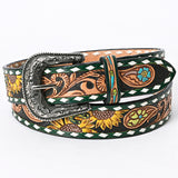 American Darling ADBLF133-L Beautifully Hand Tooled Genuine American Leather Belt Men and  Women