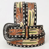 American Darling ADBLF134-L Beautifully Hand Tooled Genuine American Leather Belt Men and  Women