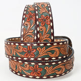 American Darling ADBLF137-L Beautifully Hand Tooled Genuine American Leather Belt Men and  Women