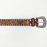 American Darling ADBLF137-L Beautifully Hand Tooled Genuine American Leather Belt Men and  Women