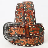 American Darling ADBLF137-L Beautifully Hand Tooled Genuine American Leather Belt Men and  Women