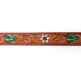 American Darling ADBLF138-L Beautifully Hand Tooled Genuine American Leather Belt Men and  Women