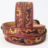 American Darling ADBLF140-L Beautifully Hand Tooled Genuine American Leather Belt Men and  Women