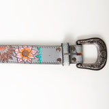 American Darling ADBLF142-L Beautifully Hand Tooled Genuine American Leather Belt Men and  Women