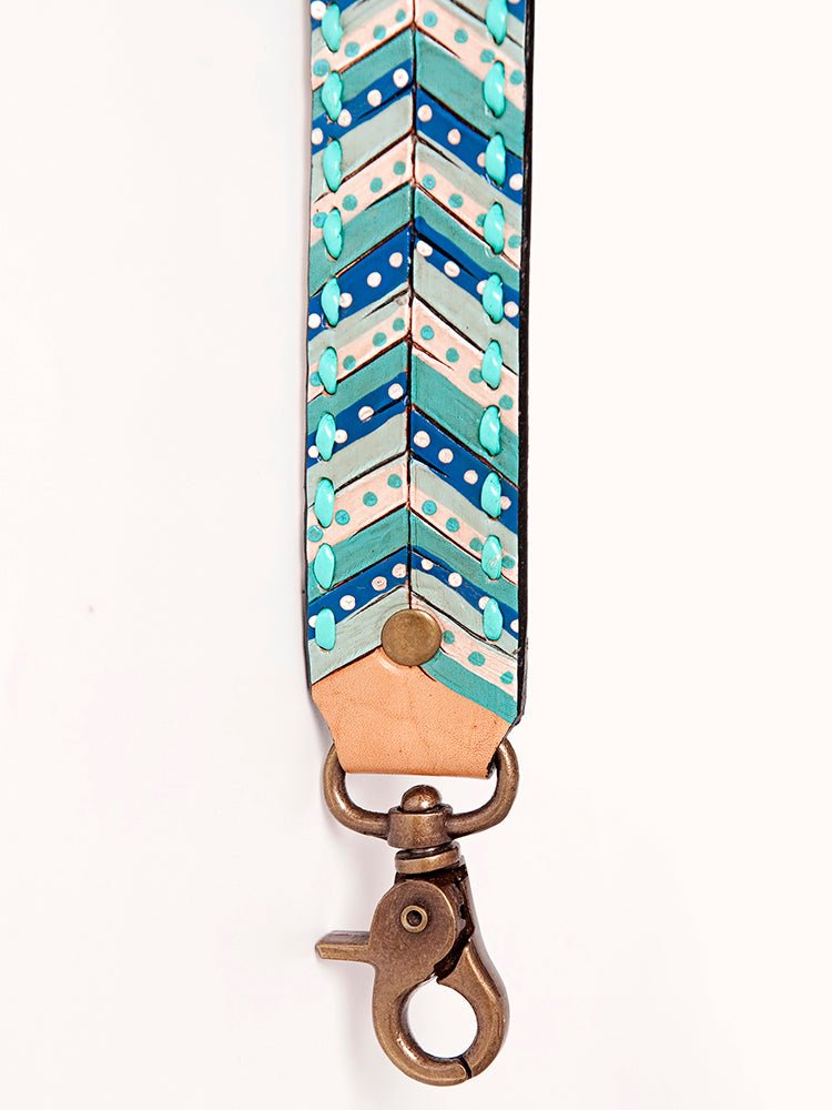 American Darling Hand Tooled Genuine Leather Crossbody Handle Strap for Bags Phone Wallet Purse Clutch