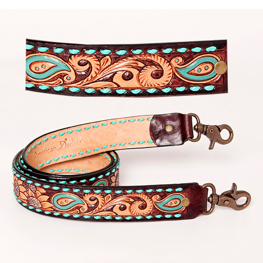 American Darling ADSTF147A Hand Tooled Genuine Leather Crossbody by Hilason – Cowboy and equestrian accessories