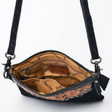American Darling Western Small Crossbody Bag – Genuine Hair-On Cowhide Leather with Fringes, Adjustable Strap, Handcrafted in Texas