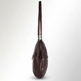 Spaghetti Western Swc130Brn Tote Vintage Handmade Drum Dyed Genuine European Cowhide Leather Women Bag Western Handbag Purse