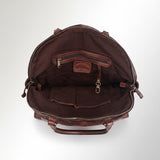 Spaghetti Western Swc130Brn Tote Vintage Handmade Drum Dyed Genuine European Cowhide Leather Women Bag Western Handbag Purse