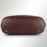 Spaghetti Western Swc123Brn Tote Vintage Handmade Drum Dyed Genuine European Cowhide Leather Women Bag Western Handbag Purse