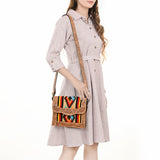 American Darling Messenger Hand Tooled Saddle Blanket Genuine Leather women bag western handbag purse