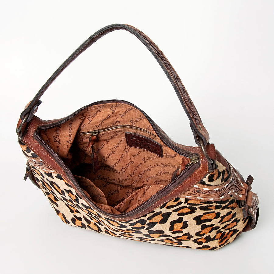 American Darling Hobo Hand Tooled Hair-On Genuine Leather Women Bag Western Handbag Purse