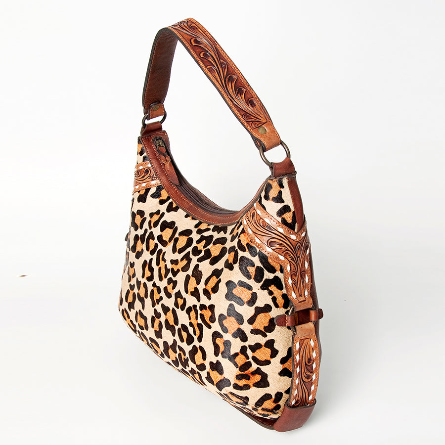 American Darling Hobo Hand Tooled Hair-On Genuine Leather Women Bag Western Handbag Purse - Uhorse