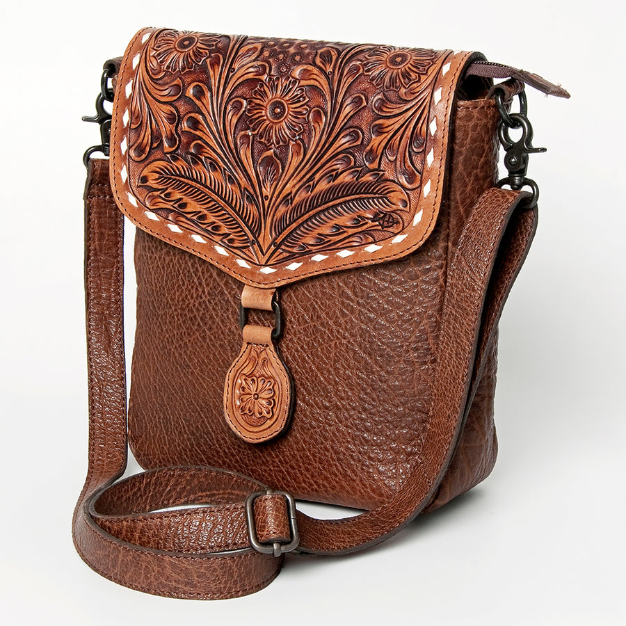 American Darling Cross Body Hand Tooled Genuine Leather women bag western handbag purse - Uhorse
