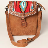 American Darling ADBGZ594B Cross Body Hand Tooled Saddle Blanket Genuine Leather women bag western handbag purse