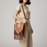 American Darling Messenger Hand Tooled Genuine Leather women bag western handbag purse