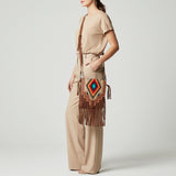 American Darling Messenger Saddle Blanket Hand Tooled Genuine Leather women bag western handbag purse