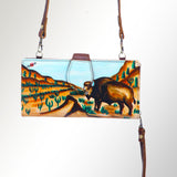 American Darling Wallet Full Grain Genuine Leather Western Women Bag | Handbag Purse Wristlet Travel Clutch