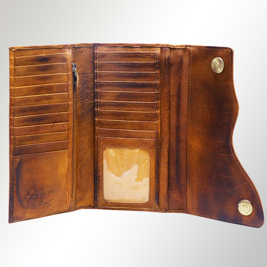 American Darling Small Cross body Bag, Hand Painted Western Scene, Vegetable Tanned Full Grain Leather, 4in (H) X 8in (W) X 1in (D)