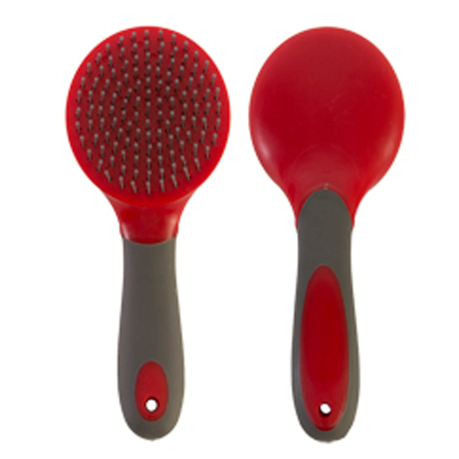 Hilason Soft Touch Horse Mane and Tail Brush Red Grey - Uhorse