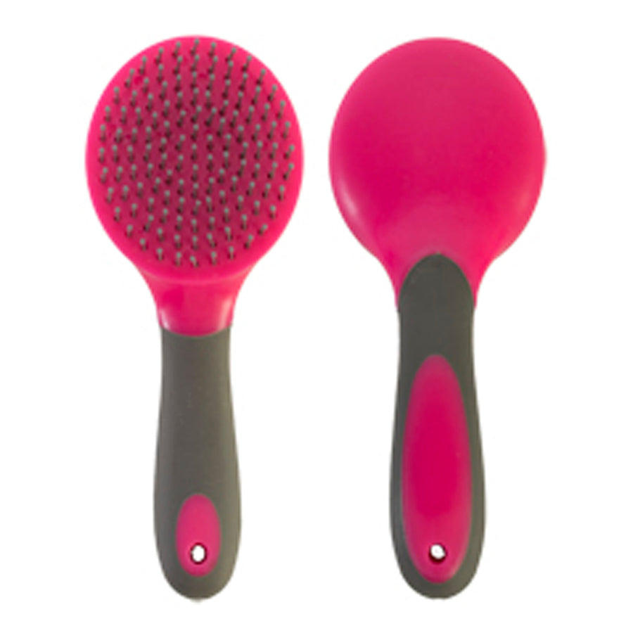 Hilason Soft Touch Horse Mane and Tail Brush Rose Grey - Uhorse