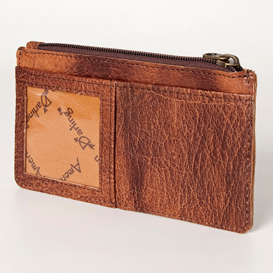 American Darling Card-Holder, Genuine Full Grain Vegetable Tanned Leather, Slim Western Travel Wallet,