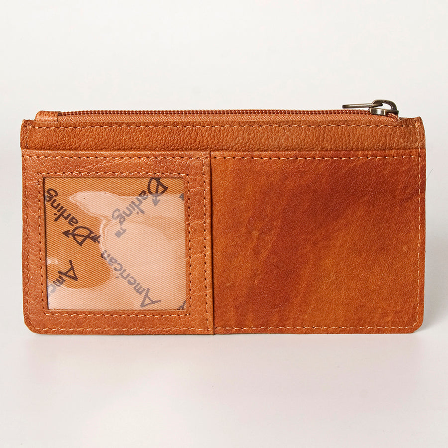 American Darling Card-Holder, Genuine Full Grain Vegetable Tanned Leather, Slim Western Travel Wallet,