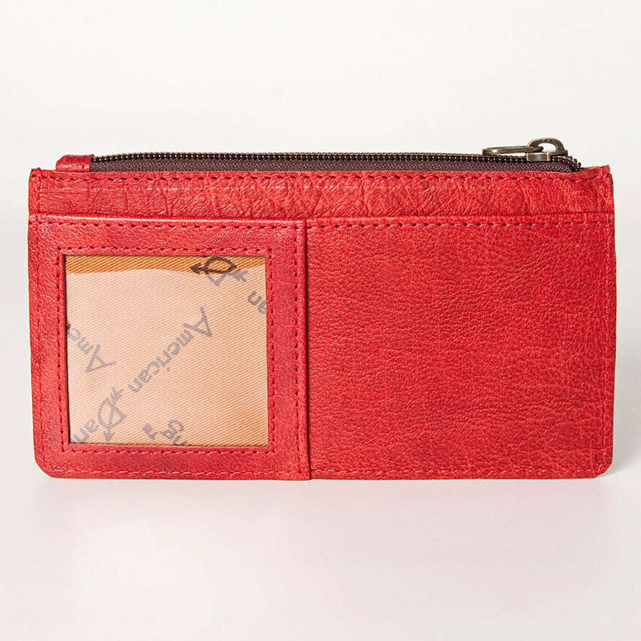 American Darling Card-Holder, Genuine Full Grain Vegetable Tanned Leather, Slim Western Travel Wallet,