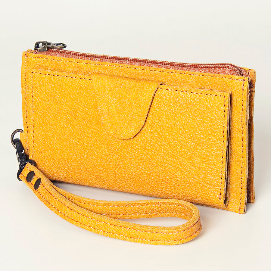 American Darling Handcrafted Leather Wristlet bag - Full Grain Western Purse - Uhorse