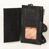 American Darling Wristlet bag, Genuine Full Grain Vegetable Tanned Leather, Slim Western Travel Clutch