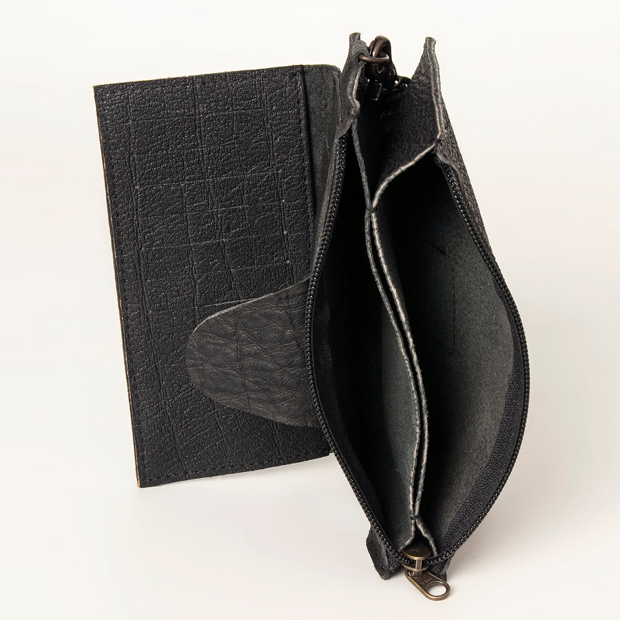 American Darling Wristlet bag, Genuine Full Grain Vegetable Tanned Leather, Slim Western Travel Clutch