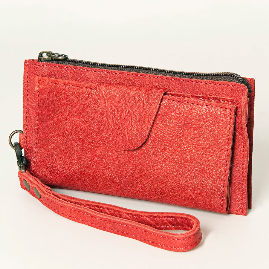 American Darling Handcrafted Leather Wristlet bag - Full Grain Western Purse - Uhorse