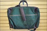 20.5”W x 14”H x 8”D KD Stephens Pullman Carry On Leather Canvas