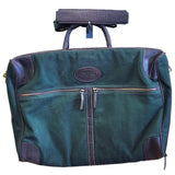 20.5”W x 14”H x 8”D KD Stephens Pullman Carry On Leather Canvas