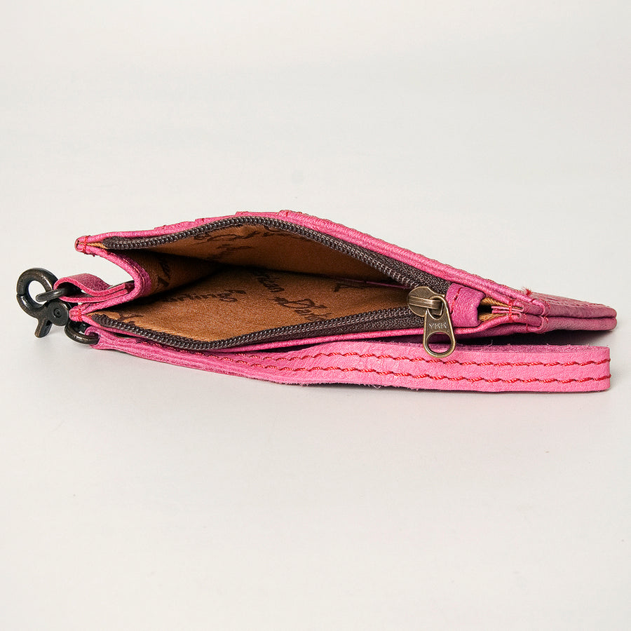 American Darling Card-Holder, Genuine Full Grain Vegetable Tanned Leather, Slim Western Minimalist Wallet, 3in X 5in