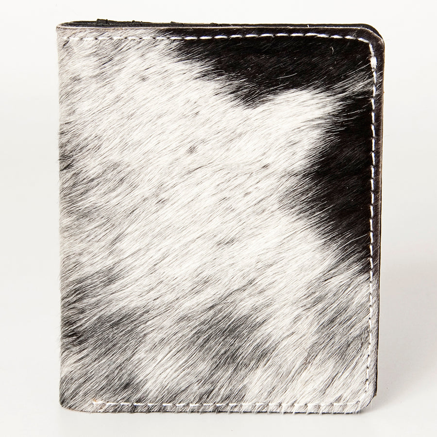 American Darling Handcrafted Leather Card-Holder with Authentic Hair-On Cowhide - Uhorse