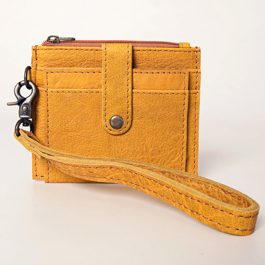 American Darling Card-Holder, Genuine Full Grain Vegetable Tanned Leather, Slim Western Minimalist Wallet