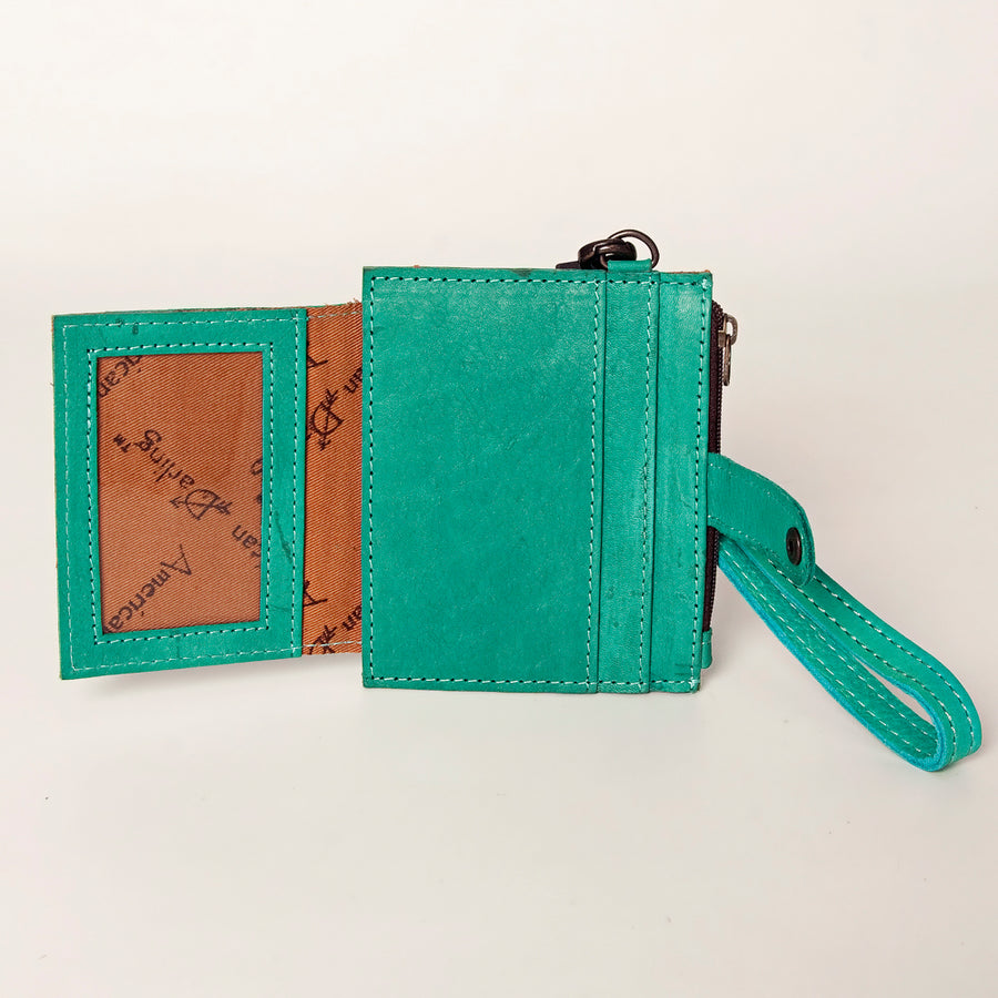American Darling Card-Holder, Genuine Full Grain Vegetable Tanned Leather, Slim Western Minimalist Wallet