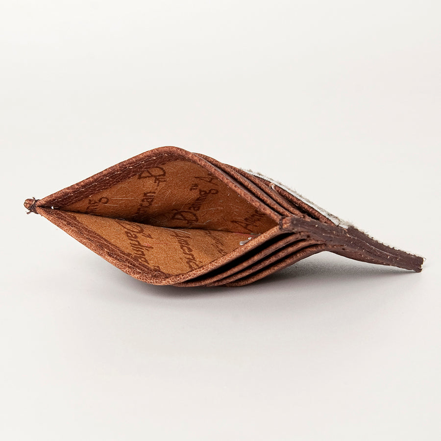 American Darling Card-Holder, Genuine Full Grain Vegetable Tanned Leather, Slim Western Minimalist Wallet