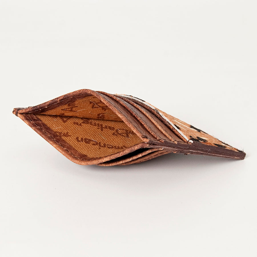 American Darling Card-Holder, Genuine Full Grain Vegetable Tanned Leather, Slim Western Minimalist Wallet