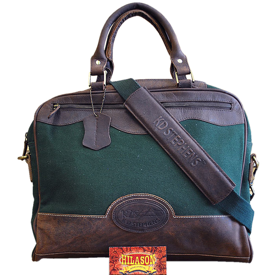 Professional Satchel Laptop Briefcase Bag Leather Canvas